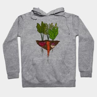 Organic Root Vegetables Vegetarian Cute Hoodie